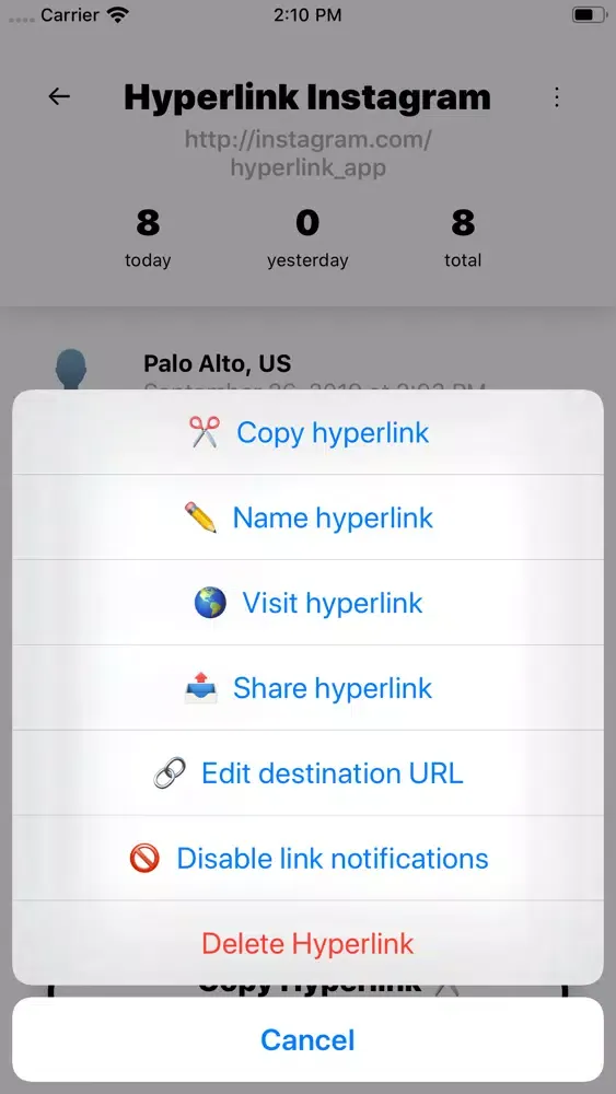 Hyperlink - Link Notifications スクリーンショット