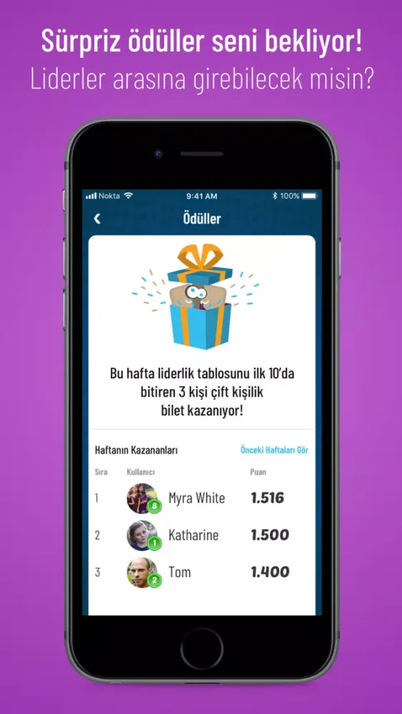 Captures d'écran de Sinefil Bilgi Yarışması
