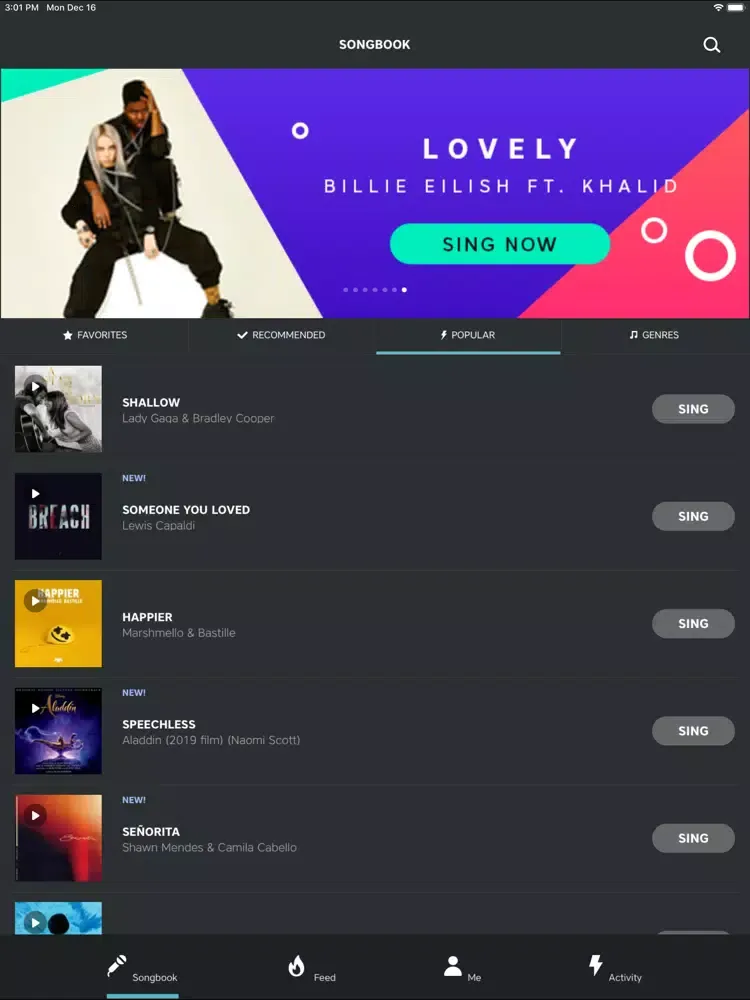 صور Sing Karaoke by Stingray iPad 
