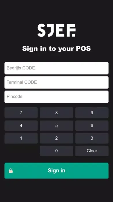 Sjef.app POS سکرین شاٹس