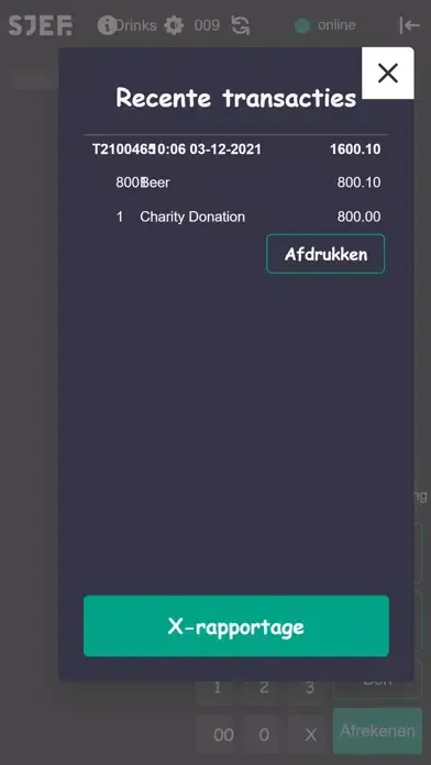 Sjef.app POS سکرین شاٹس
