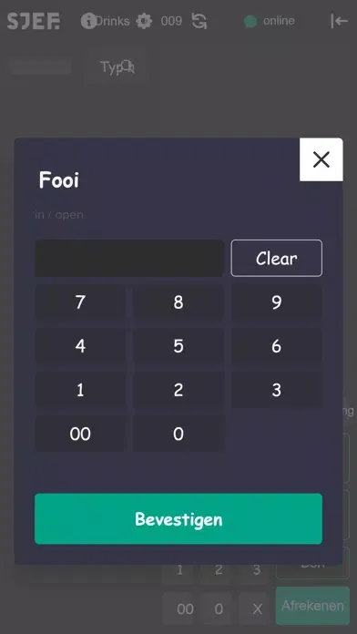 Sjef.app POS سکرین شاٹس