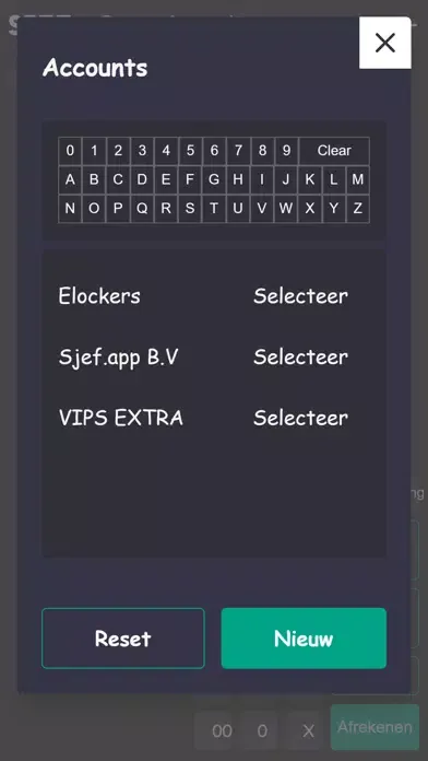 Sjef.app POS سکرین شاٹس