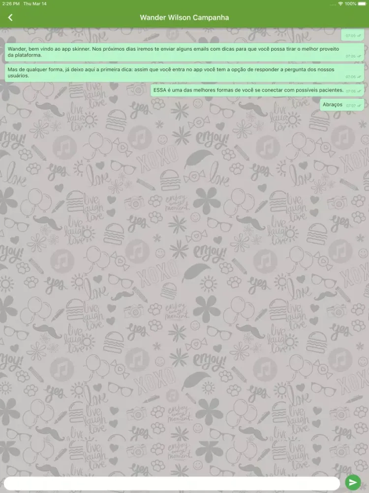 Tangkapan skrin Skinner App iPad 