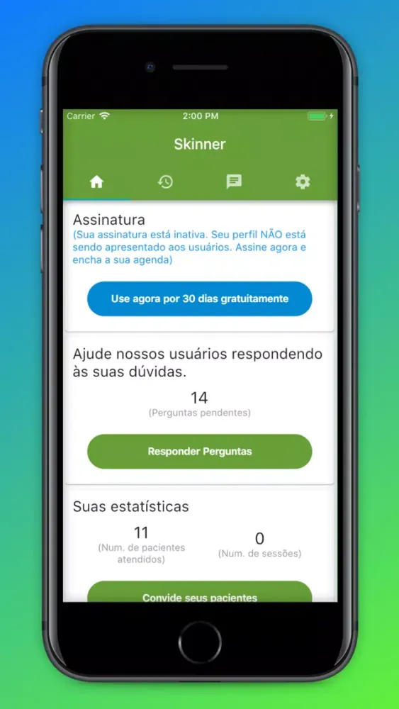 Tangkapan skrin Skinner App
