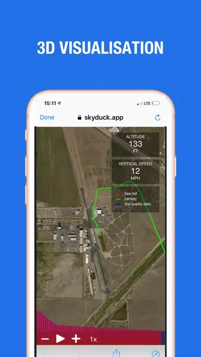Tangkapan skrin Skyduck – Skydiving Logbook