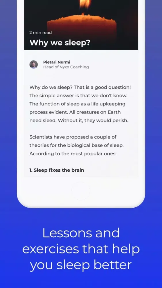 Captures d'écran de Nyxo: Sleep coaching