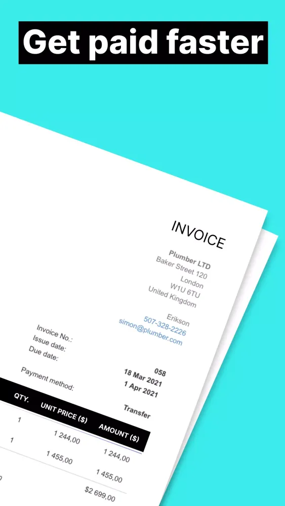 Freebie Invoice Estimate Maker スクリーンショット