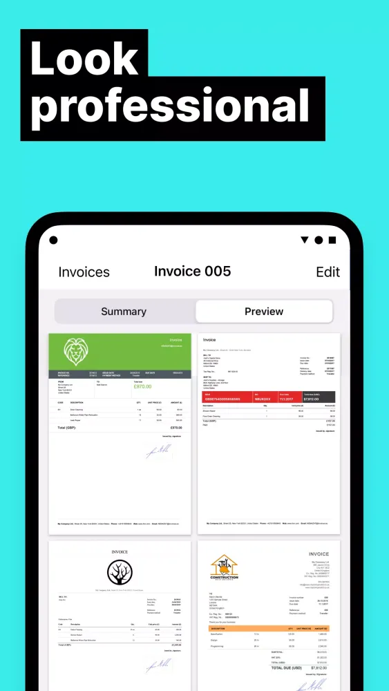 Freebie Invoice Estimate Maker スクリーンショット
