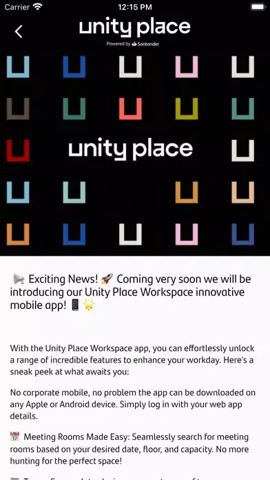 Unity Place Workspace Screenshots