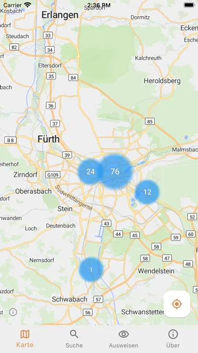 Nürnberg-Pass Screenshots