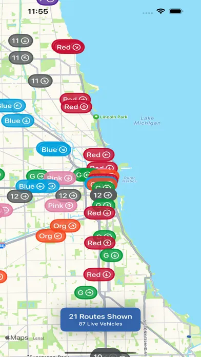 Tangkapan layar Live CTA Map