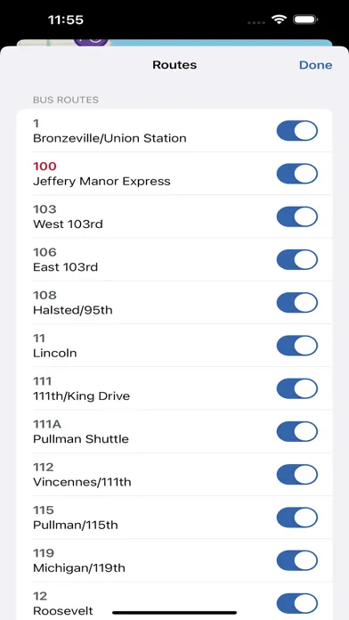 Tangkapan layar Live CTA Map