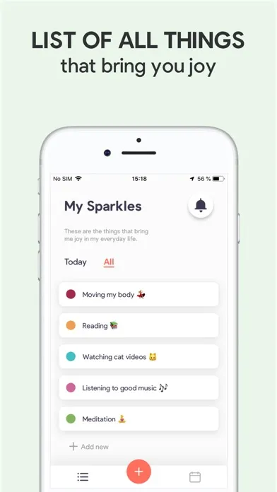 Sparkle: Self-Care Checklist Screenshots