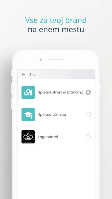 MOD-spletna stran in branding Screenshots
