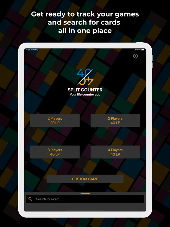 Split Counter - MTG Utility iPad  Ekran Görüntüleri
