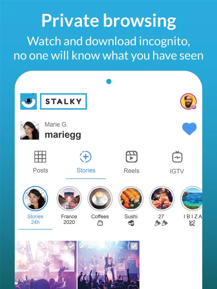 Stalky iPad  स्क्रीनशॉट