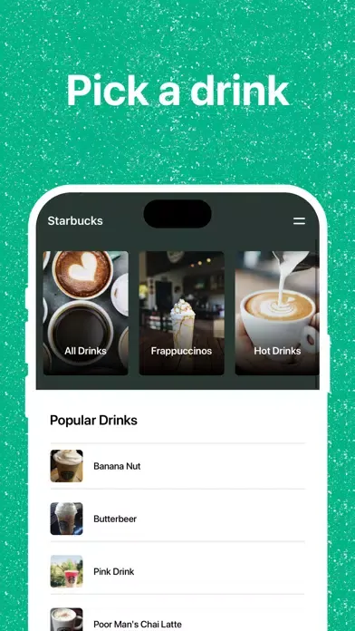 Captures d'écran de Starbucks Secret Menu App
