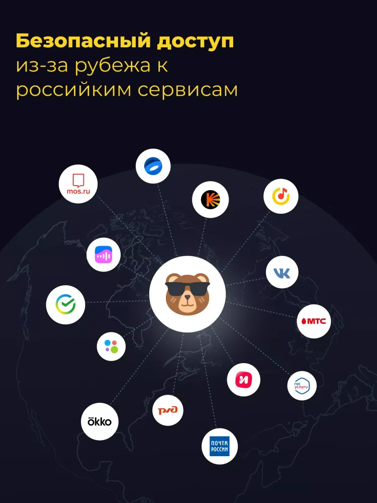 ภาพหน้าจอของ Тайно - VPN с российским IP