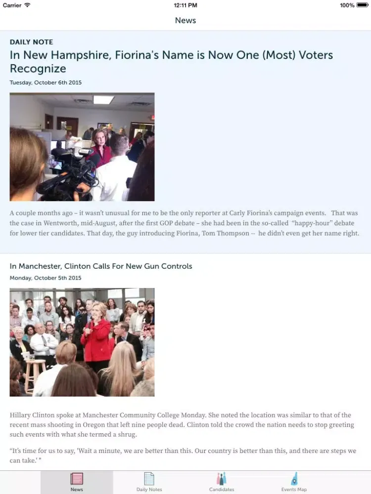 صور New Hampshire Public Radio’s State of Democracy iPad 