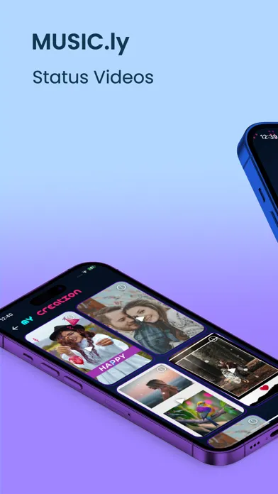 Ảnh chụp màn hình của Music.ly : Status Videos