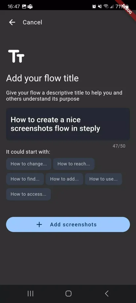 Capturas de pantalla de Steply