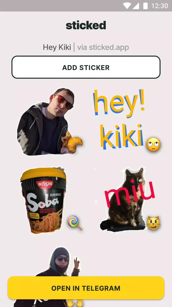 تصاویر Sticked - Telegram stickers
