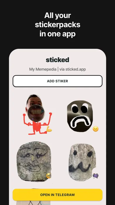 Tangkapan layar Sticked - Telegram stickers