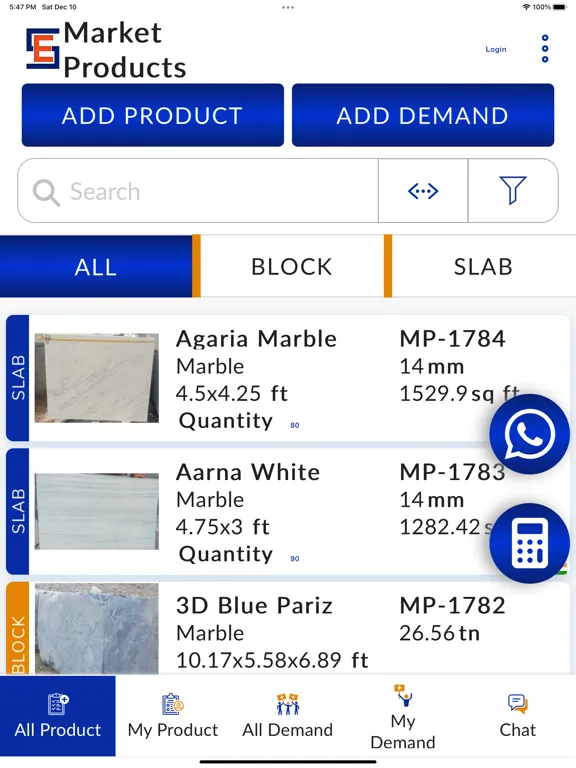StonesErp iPad  Screenshots