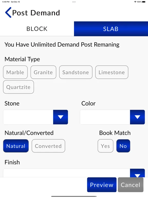 StonesErp iPad  Screenshots