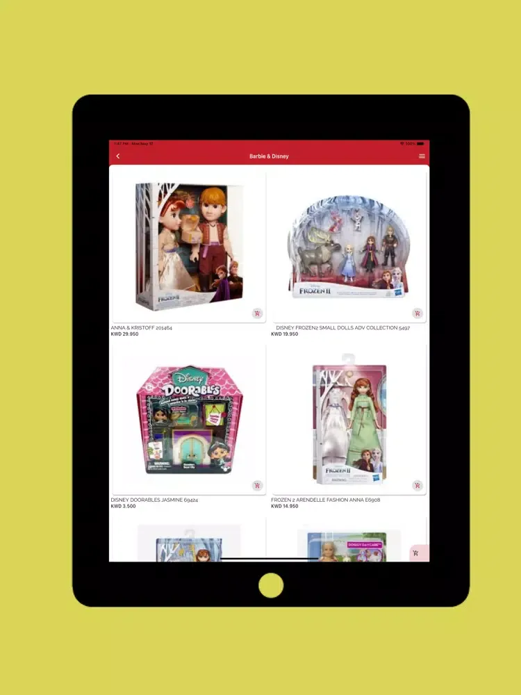 Tangkapan layar Mr Teddy Toys iPad 