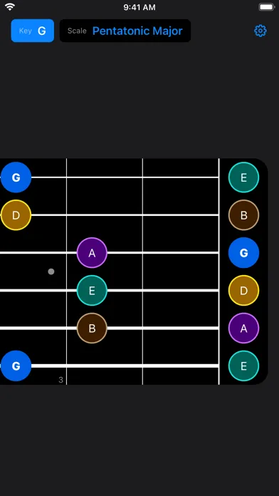 Ảnh chụp màn hình của Guitar Scales +
