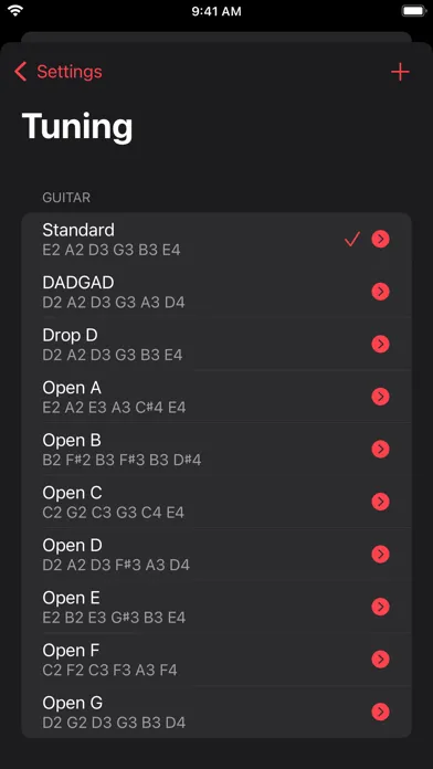 Ảnh chụp màn hình của Guitar Scales +