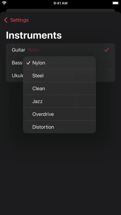 Ảnh chụp màn hình của Guitar Scales +