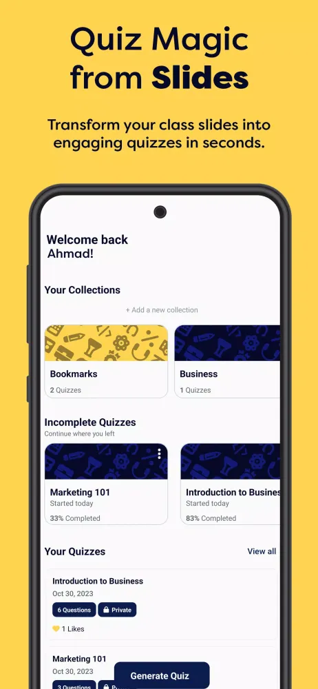 STUDI: AI Quizzes & Flashcards Screenshots