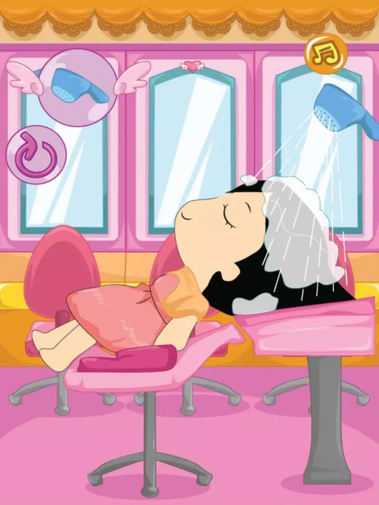 Скриншоты Cute Styling Salon - Free girl game: Choose styling, make up, hairstyle in this fashion game for kids iPad 