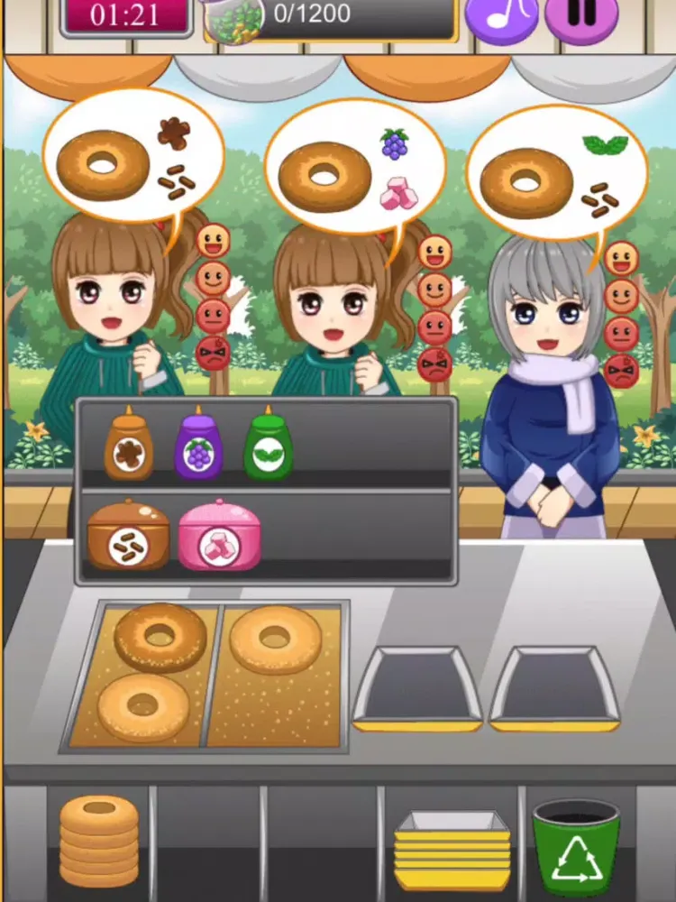 Heavenly Sweet Donuts - Free and funny time management game app for kids about a famous recipe iPad  Screenshots