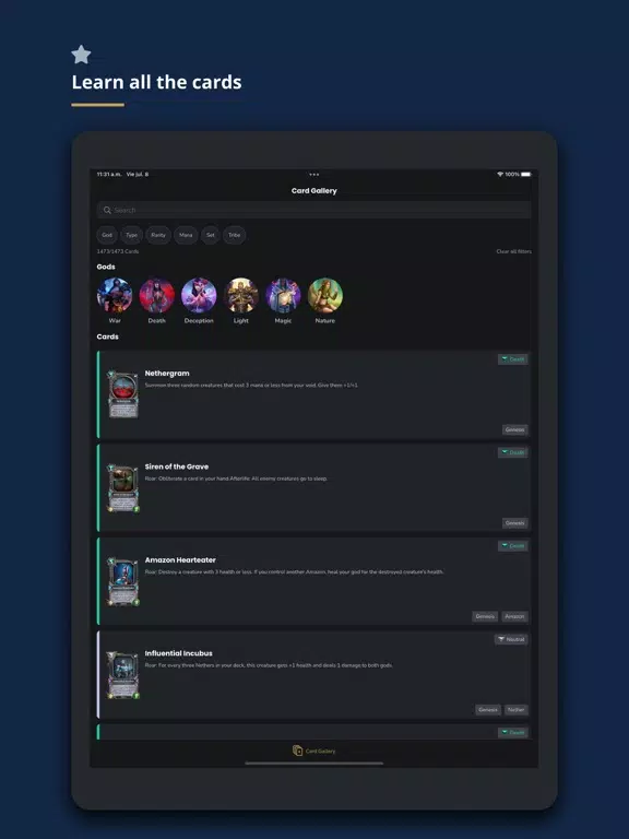 Tacter Gods Unchained iPad  Screenshots