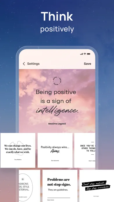 Captures d'écran de Quotes Maker: Daily Motivation