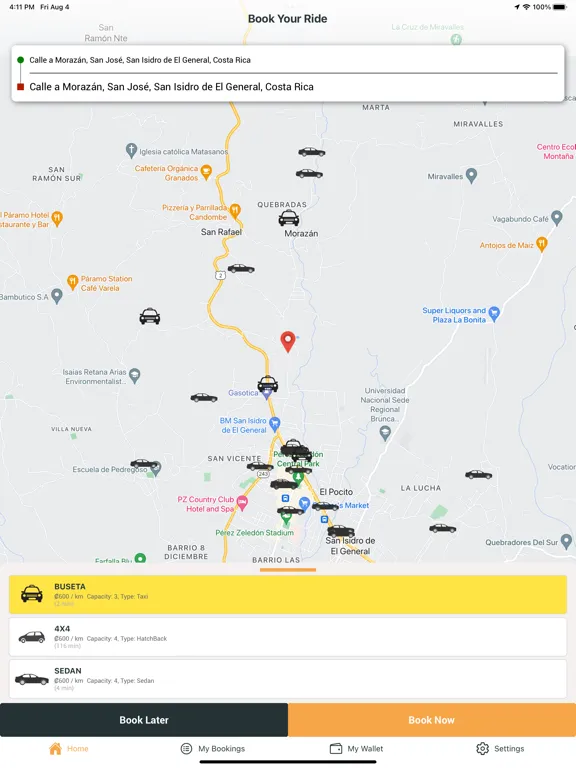 Tavi ride share iPad  Screenshots