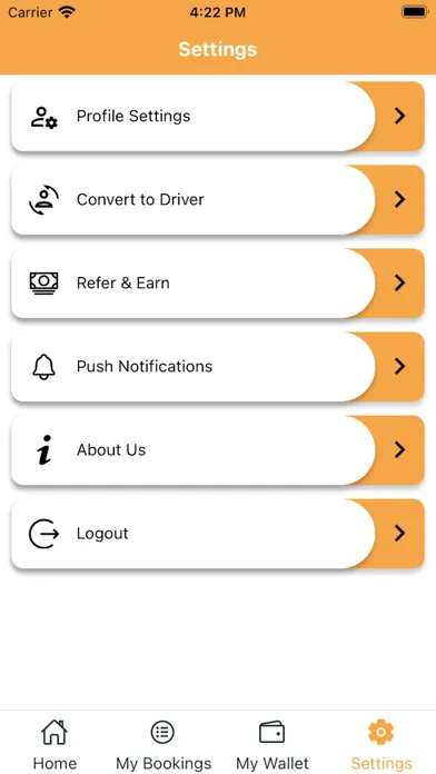 Tavi ride share Screenshots