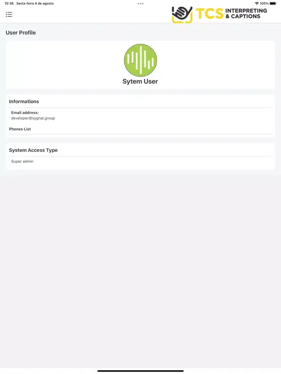Capturas de pantalla de TCS-Hub iPad 