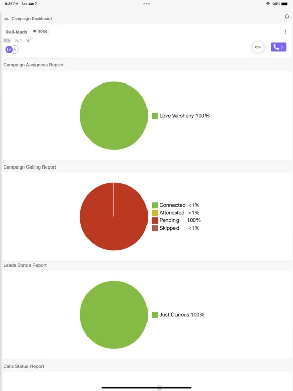Tangkapan layar TeleCRM: Telecalling Software iPad 