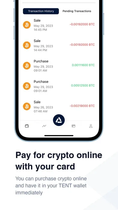 TENT: Bitcoin & Crypto Wallet Screenshots