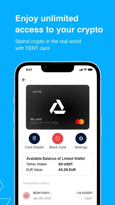 TENT: Bitcoin & Crypto Wallet Screenshots