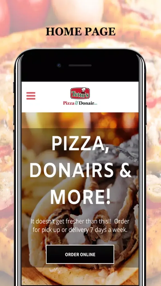 Tangkapan skrin Tetto's Pizza & Donair