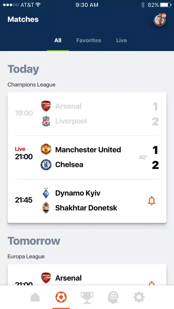 Ảnh chụp màn hình của 12th Man: soccer live scores