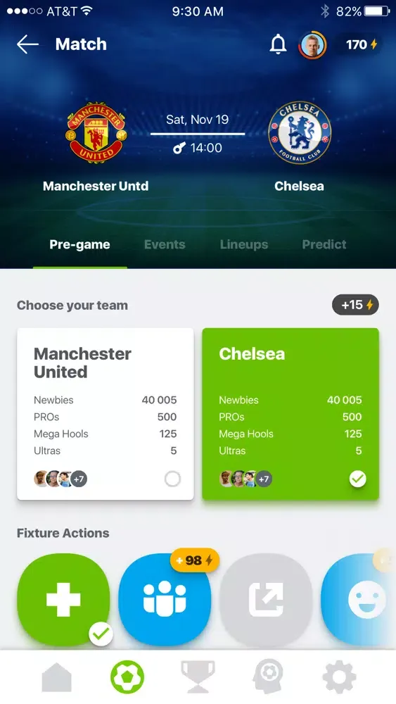 Ảnh chụp màn hình của 12th Man: soccer live scores