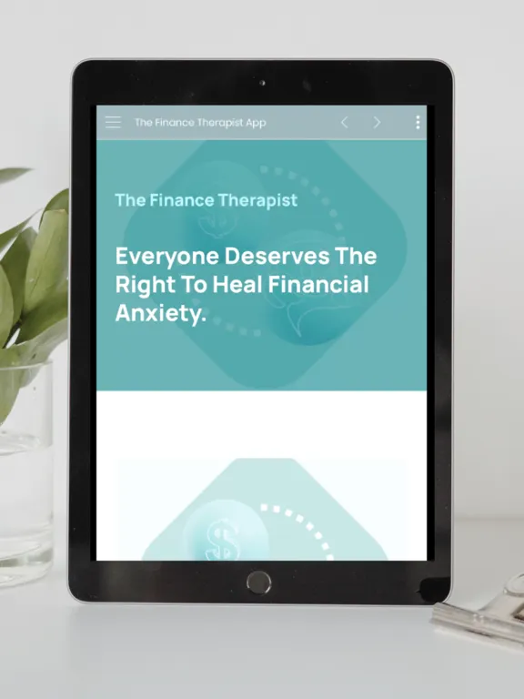 The Finance Therapist App iPad  Screenshots
