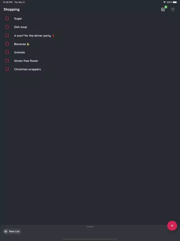 Tangkapan layar Scatterbrain: To-do List iPad 